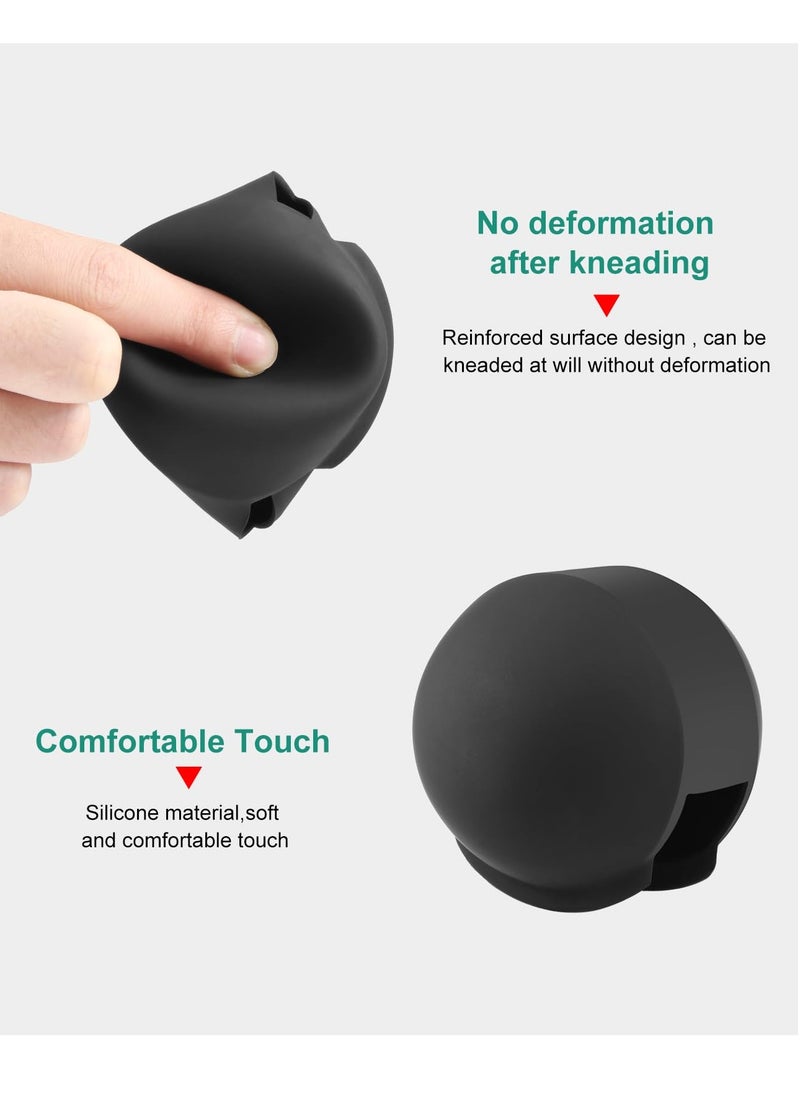 Lens Cap Compatible with Insta360 X3 Camera, Invisible Dive Case Lens Guard Silicone Protective Cover Anti-Scratch Lens Protector Case Accessories (Black)