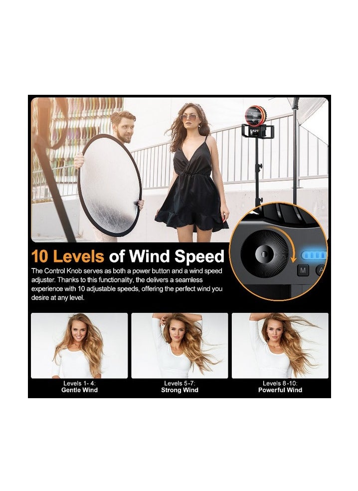 LENSGO Typhoon Portable Fan Cordless 50W Wind Hair Blower