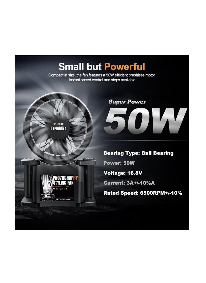 LENSGO Typhoon Portable Fan Cordless 50W Wind Hair Blower