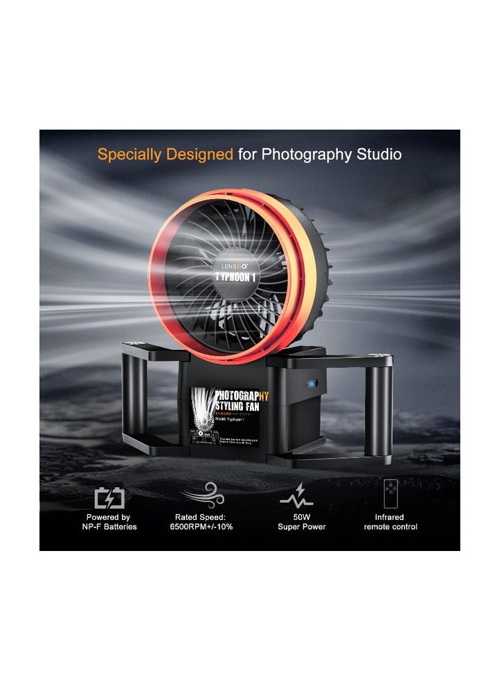 LENSGO Typhoon Portable Fan Cordless 50W Wind Hair Blower