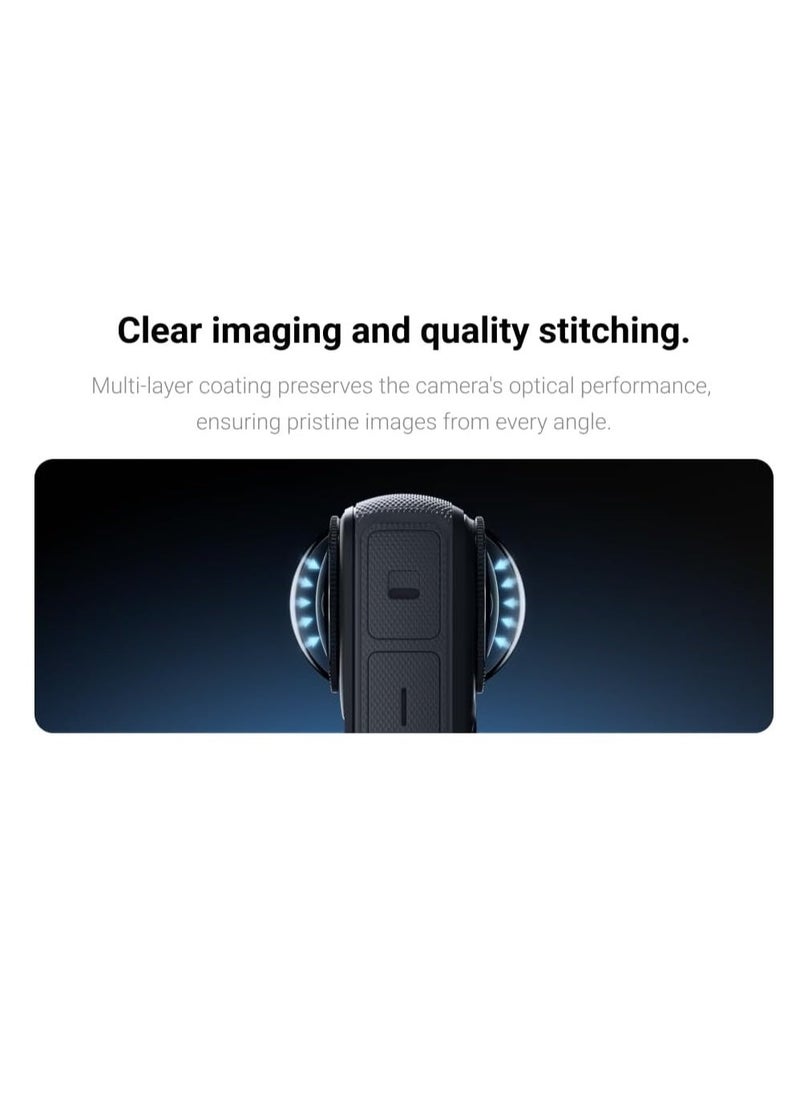 2 pcs lens guard protective cover insta360 x4 lens cap standard removable lens guards sports camera rotating optical tempered glass pc protective mirror lens for insta360 x4 accessories