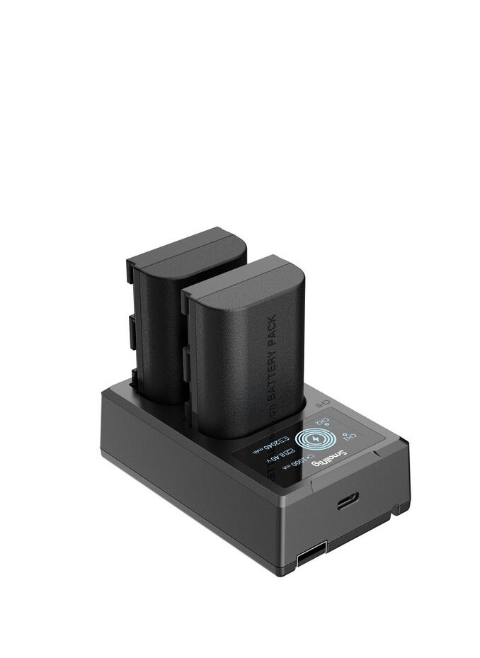 SmallRig LP-E6NH Kit with 2 Batteries and 2-Bay USB Charger
