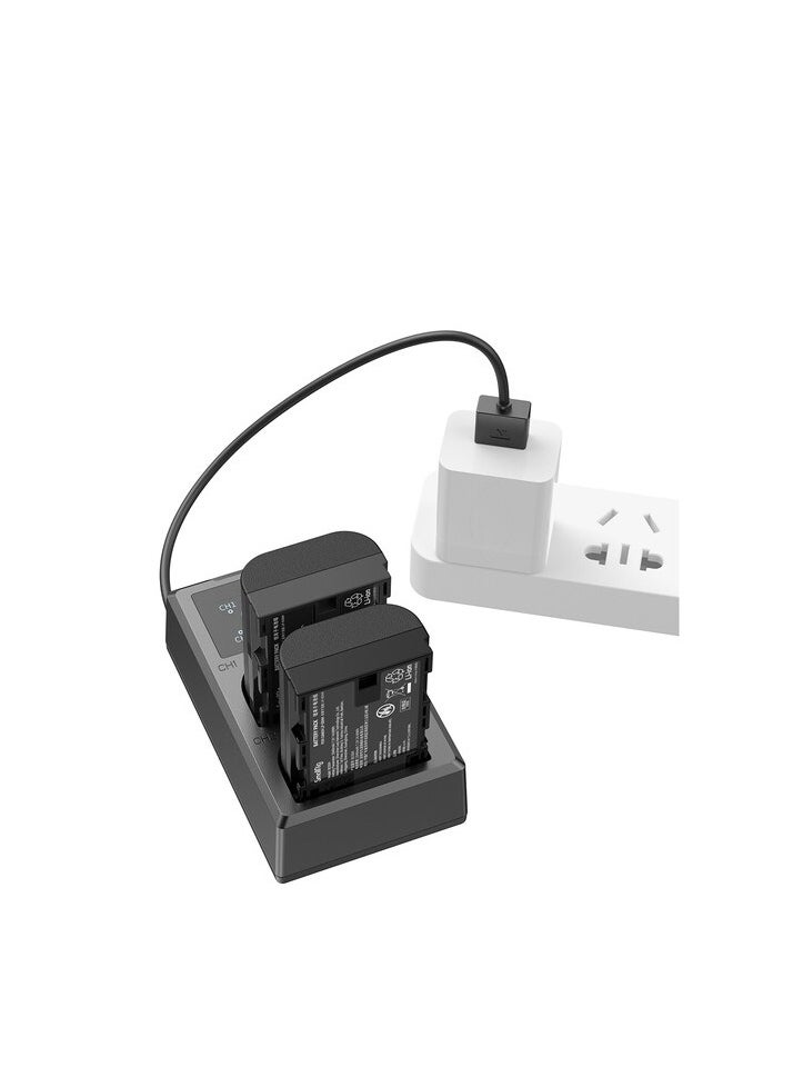 SmallRig LP-E6NH Kit with 2 Batteries and 2-Bay USB Charger