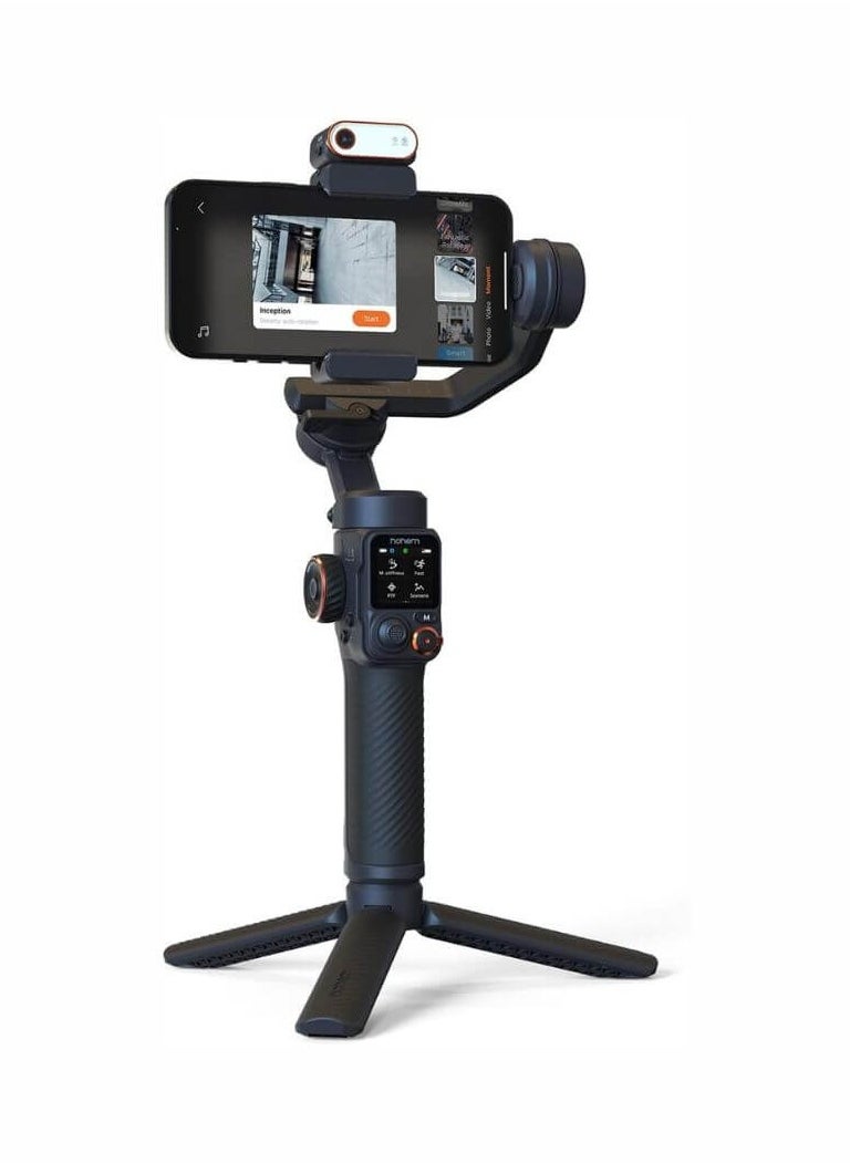 Hohem iSteady M7 Gimbal Stabilizer for Smartphone, Magnetic AI Tracker Fill Light, Detachable Touchscreen Remote Controller, Built-in Extension Rod, 500g Payload Gimbal Stabilizer for iPhone Android