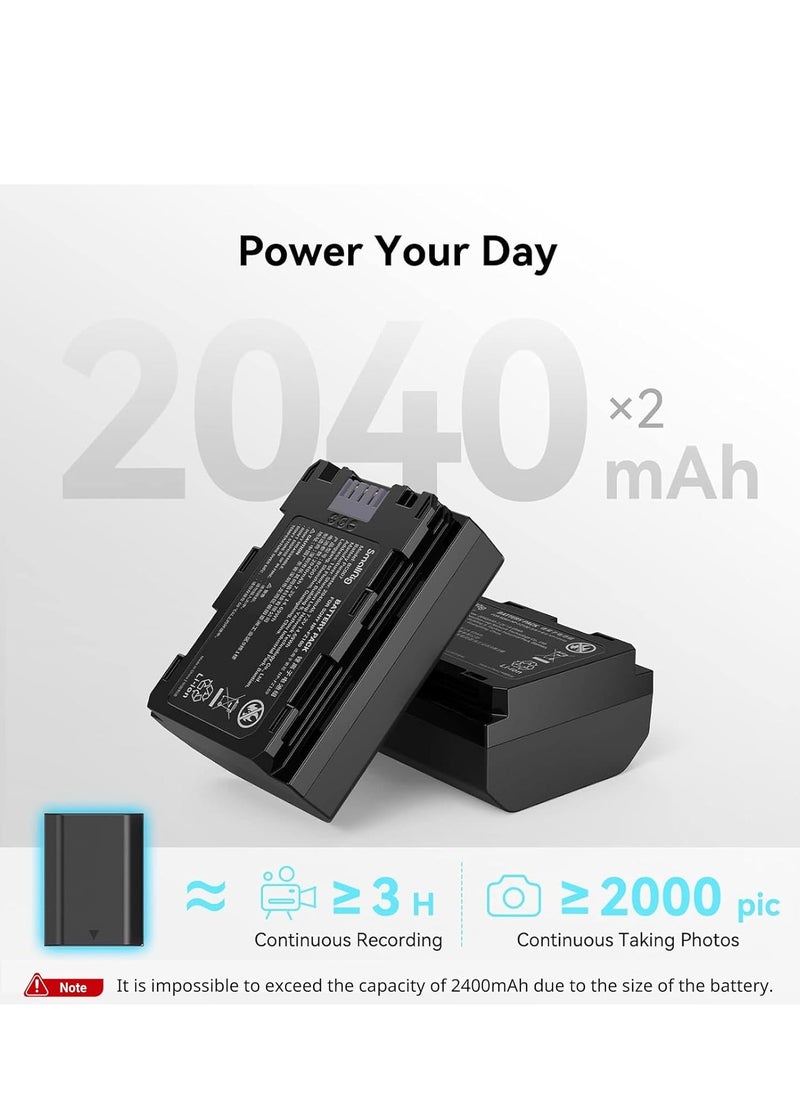 SmallRig NP-FZ100 Camera Battery Charger for Sony A7 IV, A7R V, A7S III, Dual Slot NP-FZ100 Battery Charger for A7R IV, A7R III, A7C, FX3, FX30, A6600, A6700, ZV-E1, A1, A9-3824B