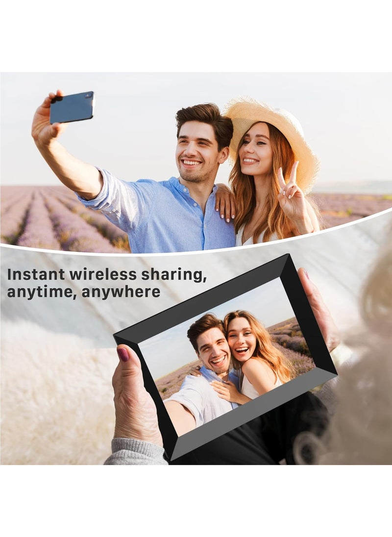 10.1 Inch WiFi Digital Picture Frame 1280x800 HD IPS Touch Screen, Electronic Smart Photo Frame with 32GB Storage, Auto-Rotate, Instantly Share Photos/Videos via Uhale App from Anywhere