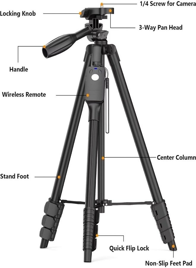 Pk-9970 Tripod For Phone/Camera 1900mm With Bluetooth Remote