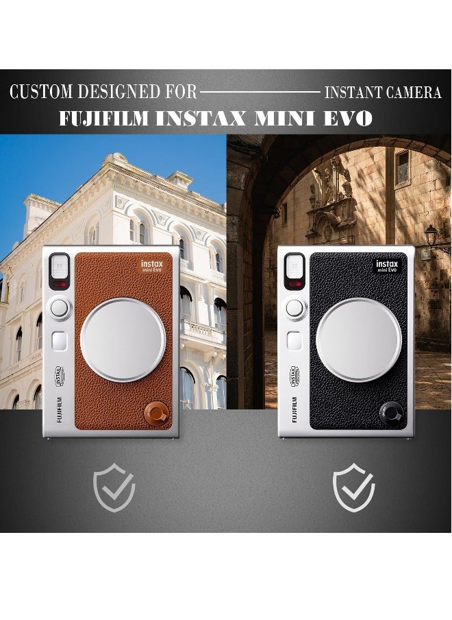 Lens Cap for Fujifilm Instax Mini Evo, Fuji Mini Accessories for Fuji Instax Mini Evo Lens Cover, Anti-Scratches Aluminum Mini Evo Lens Cap, Mini Picture Frame, Mini Photo Album - No Camera