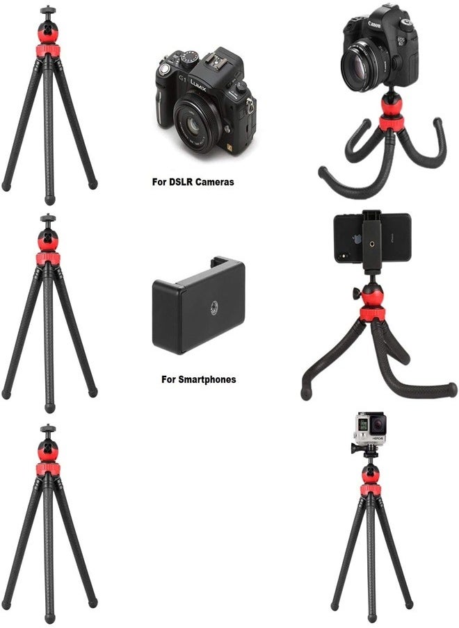 Mini Phone Tripod Stand 360 Rotation Portable Flexible octopus Selfie Stick Compatible with All Cell Phones/Cameras