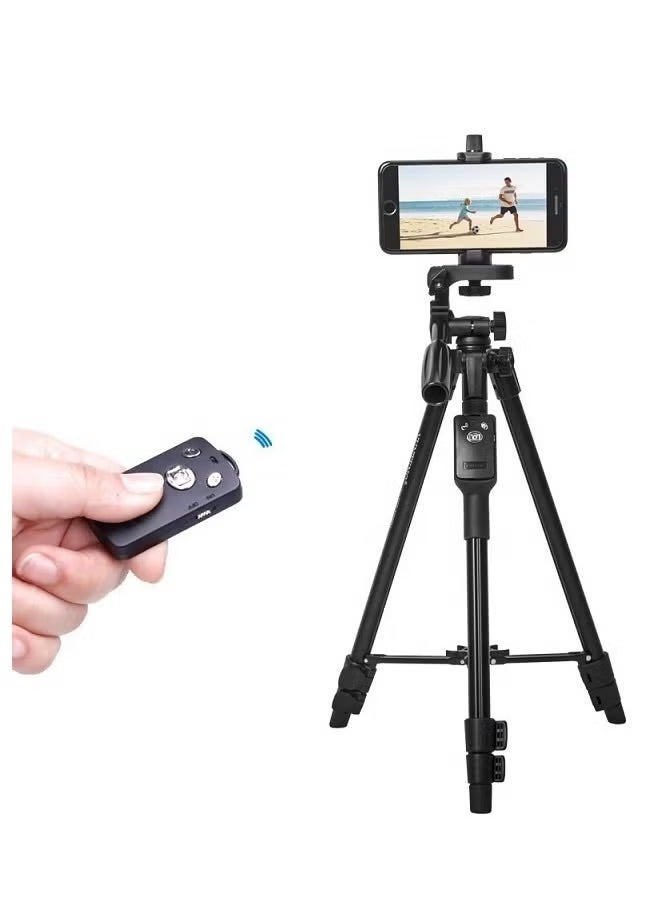 Yunteng 5208 Mobile Phone Camera Tripod Stand with Wireless Bluetooth Remote Shutter