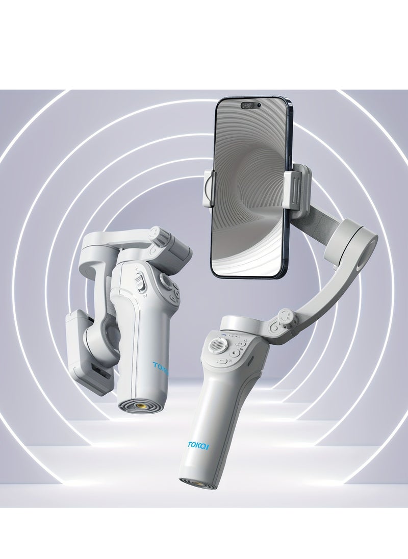 SelfieShow Three-axis PTZ Stabilizer, Gimbal Stabilizer, Intelligent Face Recognition Tracking, Compatible With iOS iPhone/Android Mobile Phone