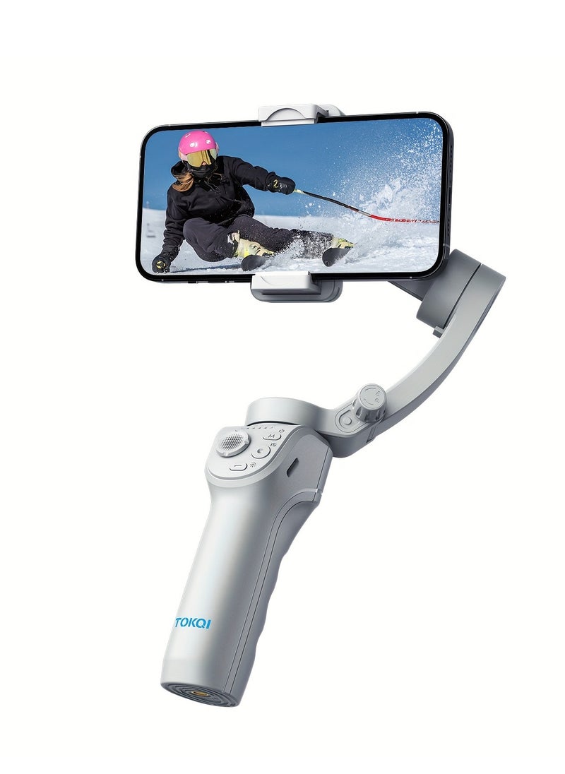 SelfieShow Three-axis PTZ Stabilizer, Gimbal Stabilizer, Intelligent Face Recognition Tracking, Compatible With iOS iPhone/Android Mobile Phone