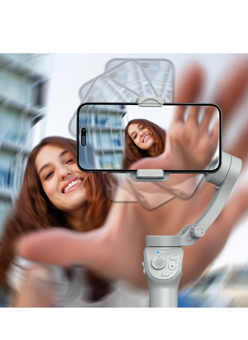 SelfieShow Three-axis PTZ Stabilizer, Gimbal Stabilizer, Intelligent Face Recognition Tracking, Compatible With iOS iPhone/Android Mobile Phone