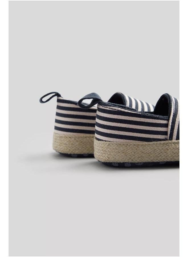 Striped Canvas Pram Shoes