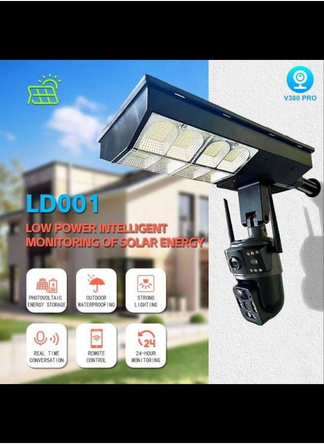 4MP LED Solar Street Light With 4G Camera, IP66 Waterproof, Human Detection,, PIR Alarm, IR and Color Night Vision
