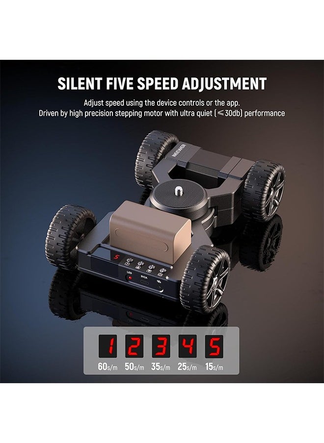 Neewer DL400 Upgraded Motorized Camera Slider Dolly with App Control, Ultra Quiet Powerful Dual Motor Drive, 5H Runtime, Compatible with GoPro iPhone Android Samsung Smartphone DSLR Camera Camcorder