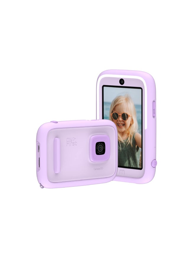 Camera 50 | AI Assisted Kids Camera, 20MP Resolution w/ Advanced Shutter Control, Selfie-Light, Wifi Connectivity, Photo & Video Editing, Child-Safety, Privacy and Parental Control - Purple