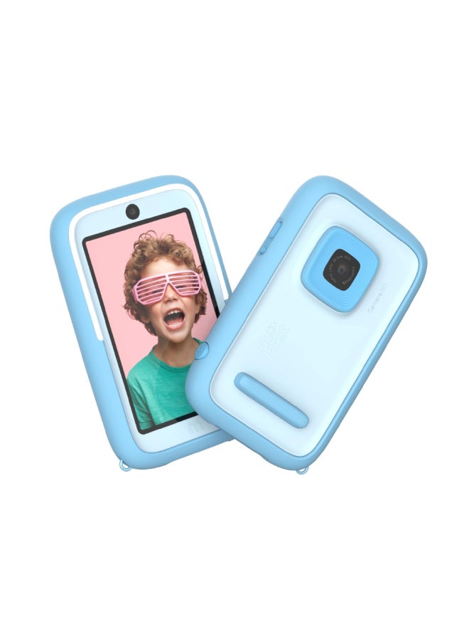 Camera 50 | AI Assisted Kids Camera, 20MP Resolution w/ Advanced Shutter Control, Selfie-Light, Wifi Connectivity, Photo & Video Editing, Child-Safety, Privacy and Parental Control - Blue