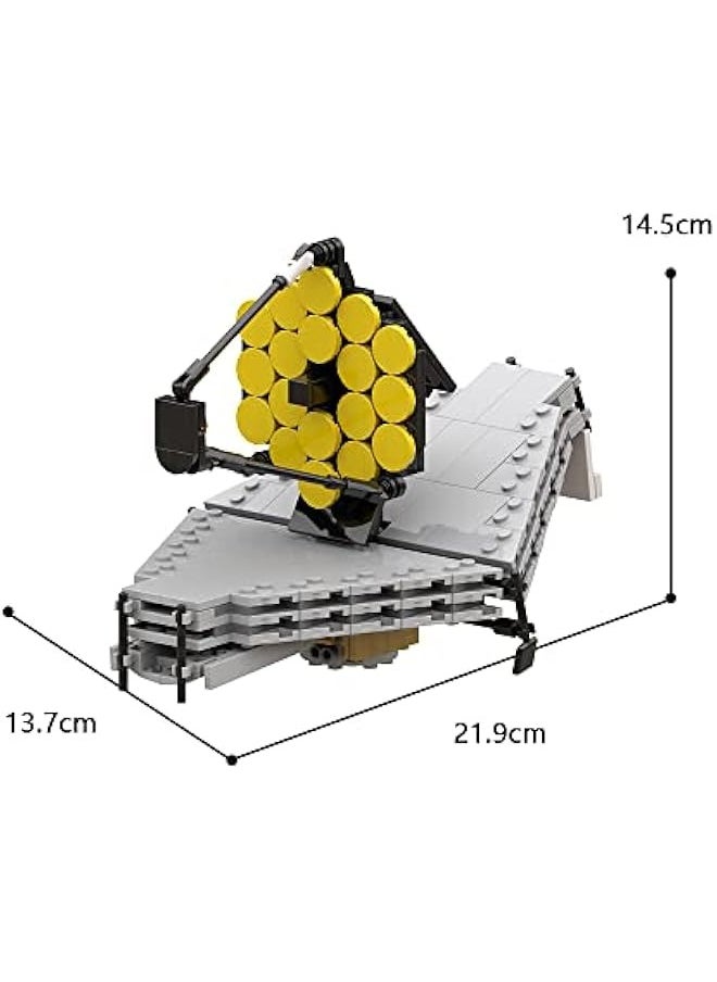 Sayotoo Webb Space Telescope Building Blocks, Aerospace Model Creator STEM Toy Gift for Kids, Boys and Girls, Mini Space Optical Telescope Model Sets,Science Building Kit (487 Pieces)