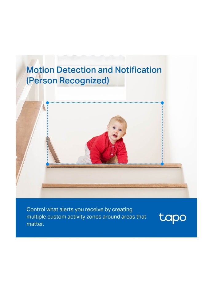 Tapo C200 Pan/Tilt 1080p Full HD Home Security Wi-Fi Camera Live View And Two-Way Audio Night Vision Motion Detection Baby Monitor MicroSD Card Support Works With Google Assistant And Amazon Alexa Remote Management By App