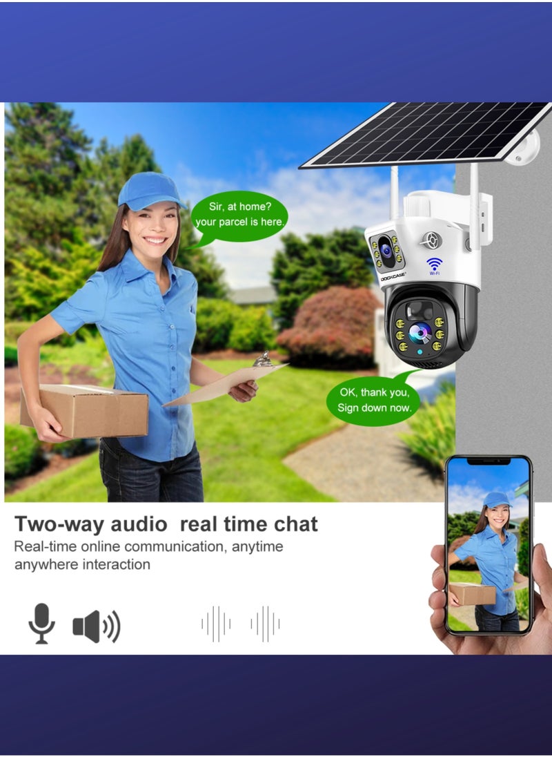 4.0MP Dual-Lens WIFI Indoor/Outdoor Security Solar Camera
