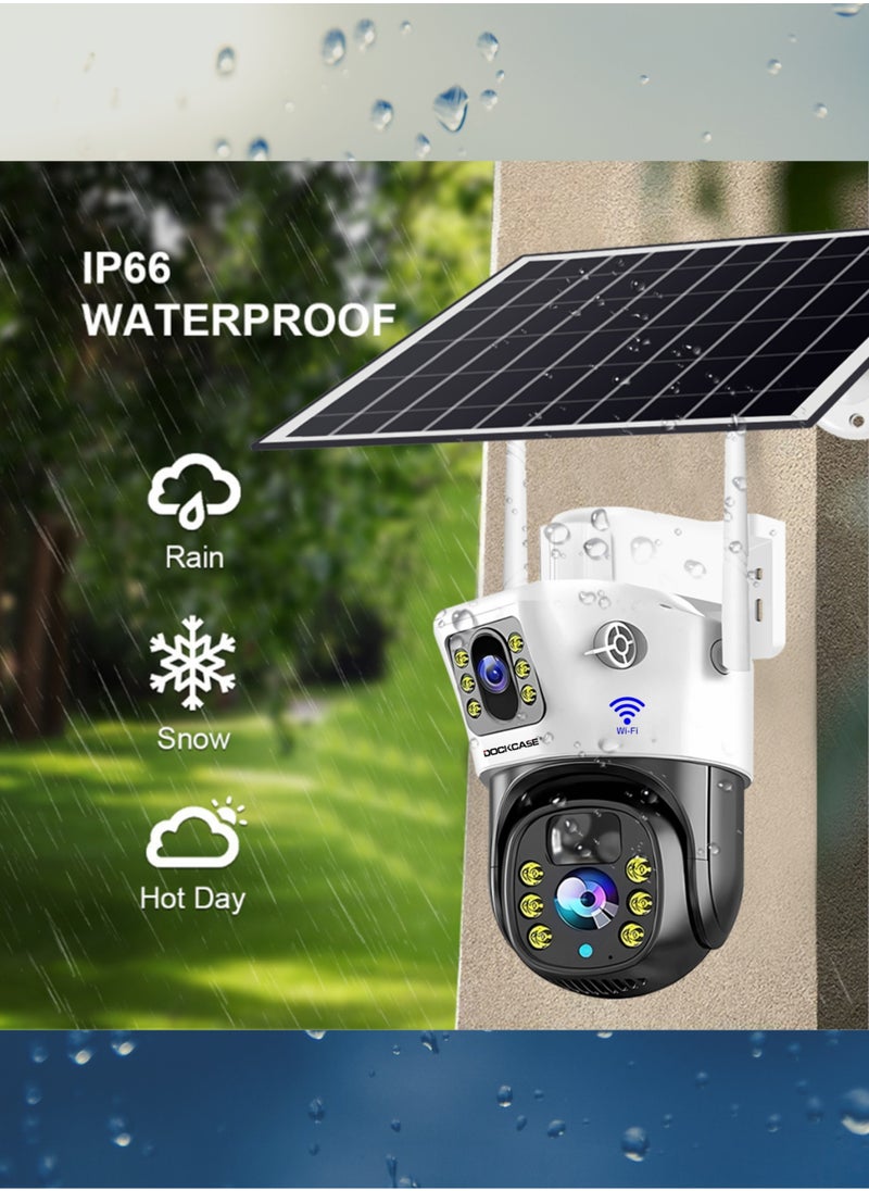 4.0MP Dual-Lens WIFI Indoor/Outdoor Security Solar Camera