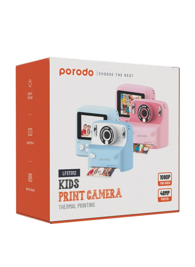 Lifestyle Kids 10000mAh Print Camera with 320 x 240 Screen Resolution, Type-C Charging Port, 2.4