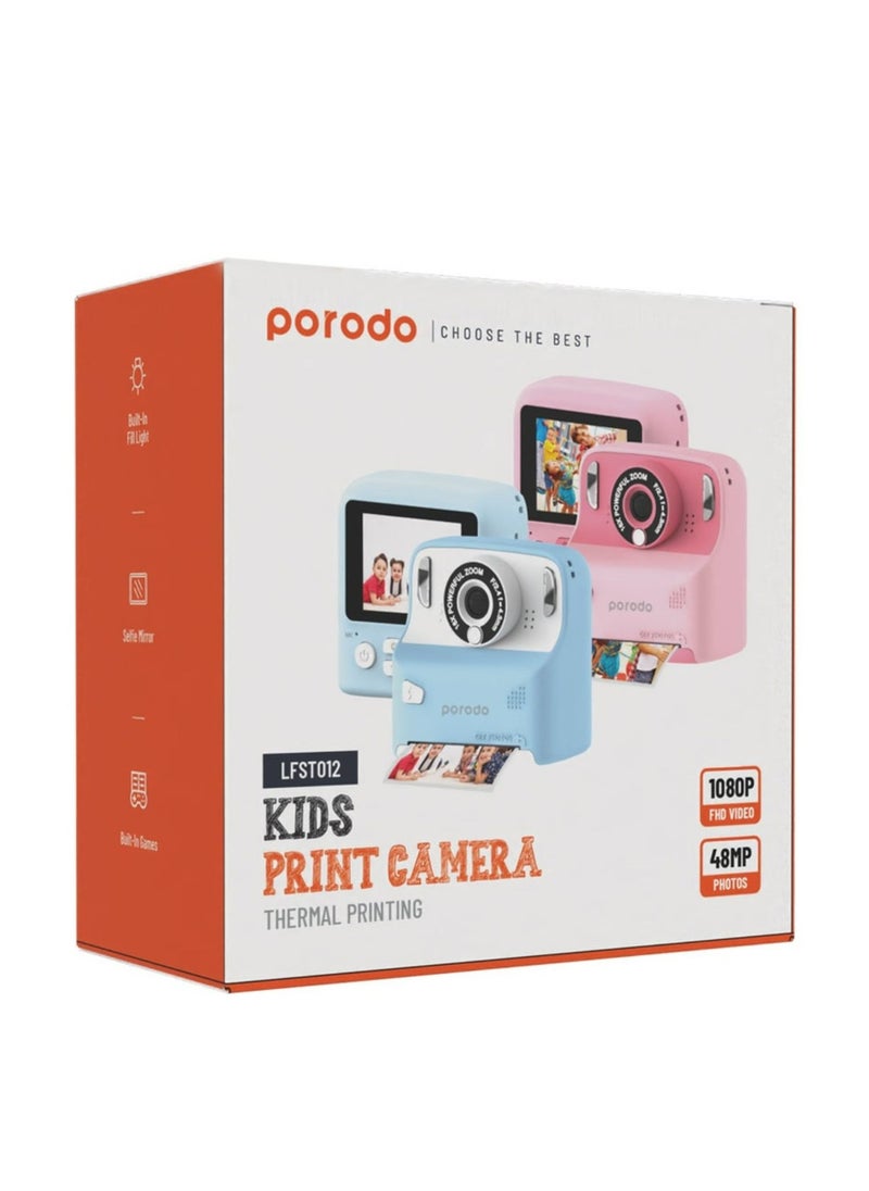 Lifestyle Kids 10000mAh Print Camera with 320 x 240 Screen Resolution, Type-C Charging Port, 2.4