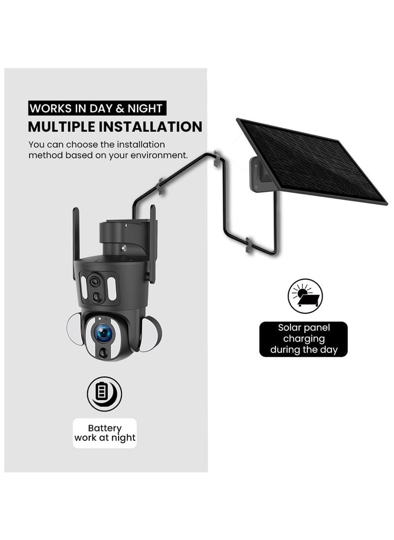 SD3210 Solar PTZ Wireless Dual Lens 10X Zoom Camera