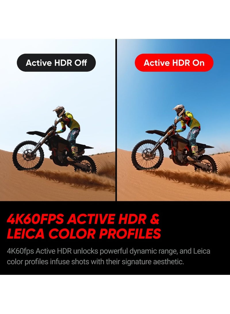 ACE PRO 2 | Dual Battery Bundle | Action Camera, Co-Engineered with Leica, 8K AI-Powered Ultra HD, Advanced Stabilization, Waterproof Design, Compact and Rugged Design– Black