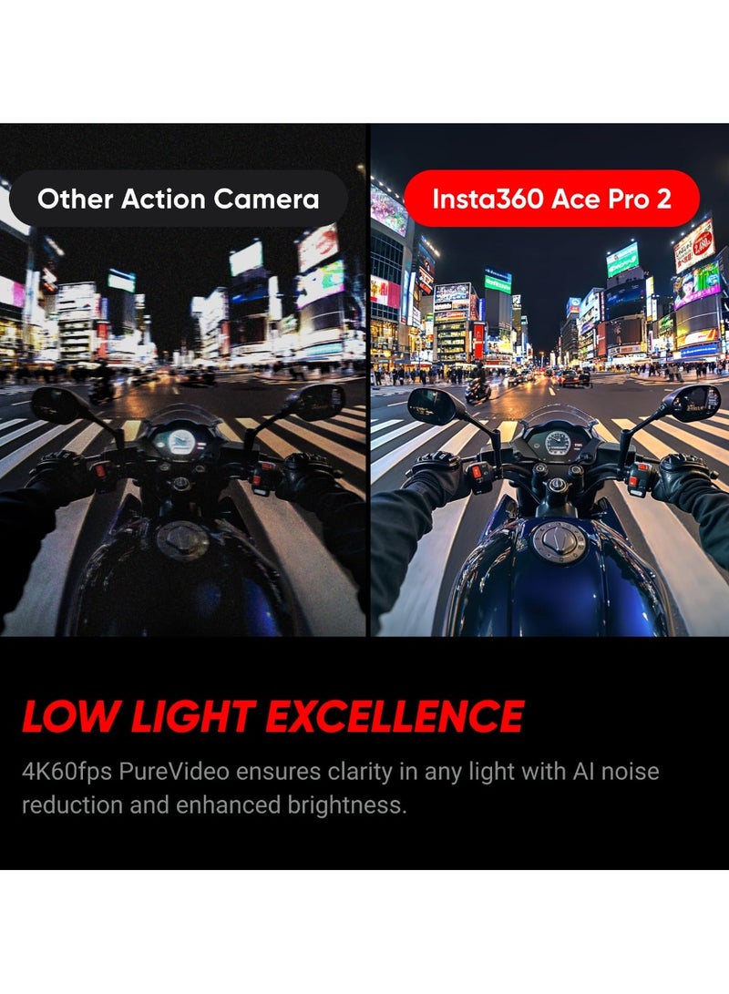 ACE PRO 2 | Dual Battery Bundle | Action Camera, Co-Engineered with Leica, 8K AI-Powered Ultra HD, Advanced Stabilization, Waterproof Design, Compact and Rugged Design– Black