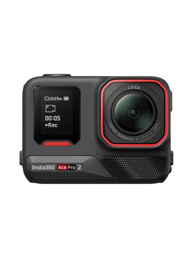 ACE PRO 2 | Dual Battery Bundle | Action Camera, Co-Engineered with Leica, 8K AI-Powered Ultra HD, Advanced Stabilization, Waterproof Design, Compact and Rugged Design– Black