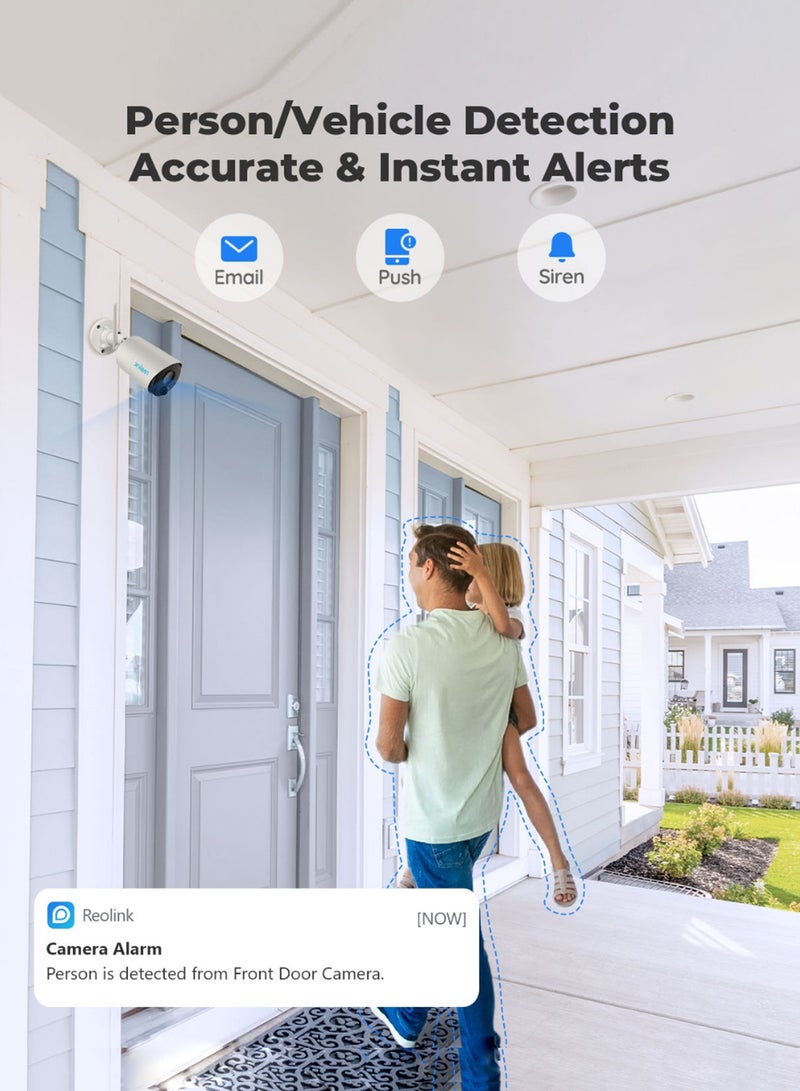 2K Security Camera Wireless Outdoor, 3MP Solar/Battery Powered Cameras for Home Security Indoor, Infrared Night Vision, 2 Way Talk, Local Storage, AI Detection, No Monthly Fee, Argus Eco