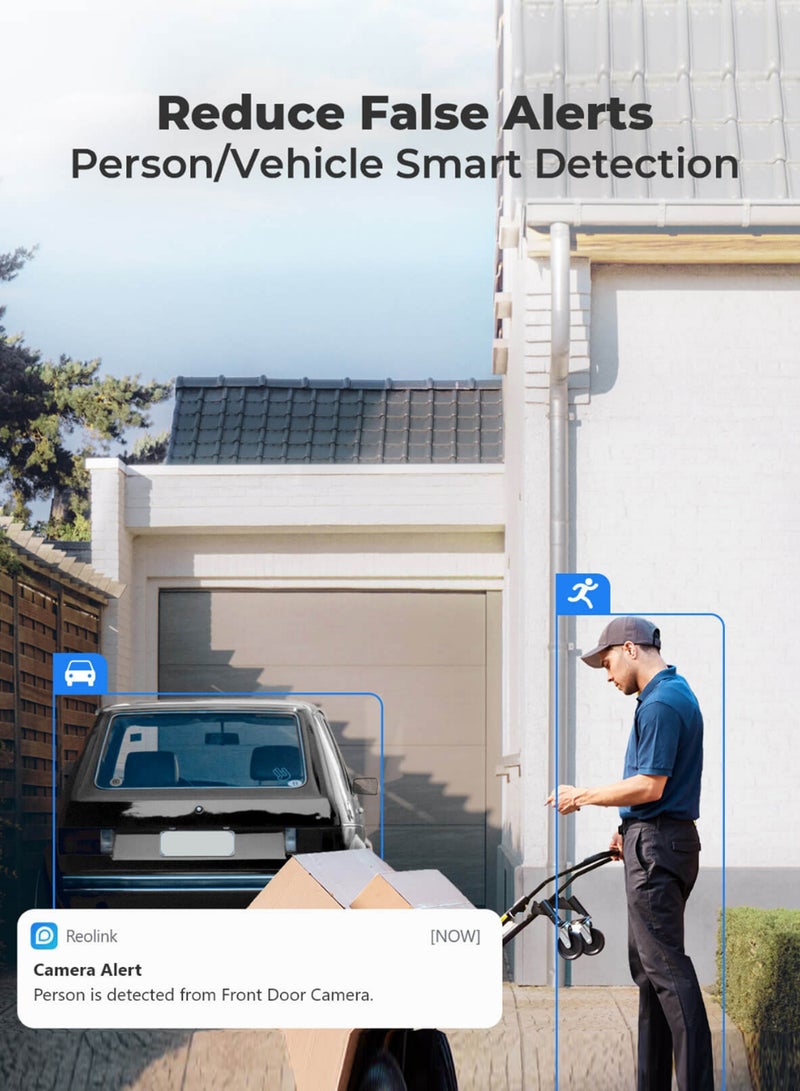 Cellular Security Camera Wireless Outdoor, 4G LTE No WiFi Needed, 2K HD with Person/Vehicle Smart Detection & Playback, Rechargeable Battery Powered, Time Lapse, Two-Way Talk, Go Plus