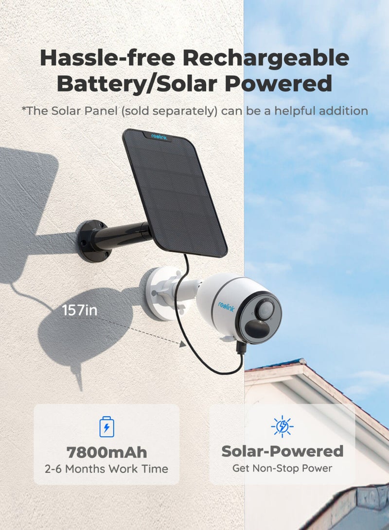 Cellular Security Camera Wireless Outdoor, 4G LTE No WiFi Needed, 2K HD with Person/Vehicle Smart Detection & Playback, Rechargeable Battery Powered, Time Lapse, Two-Way Talk, Go Plus