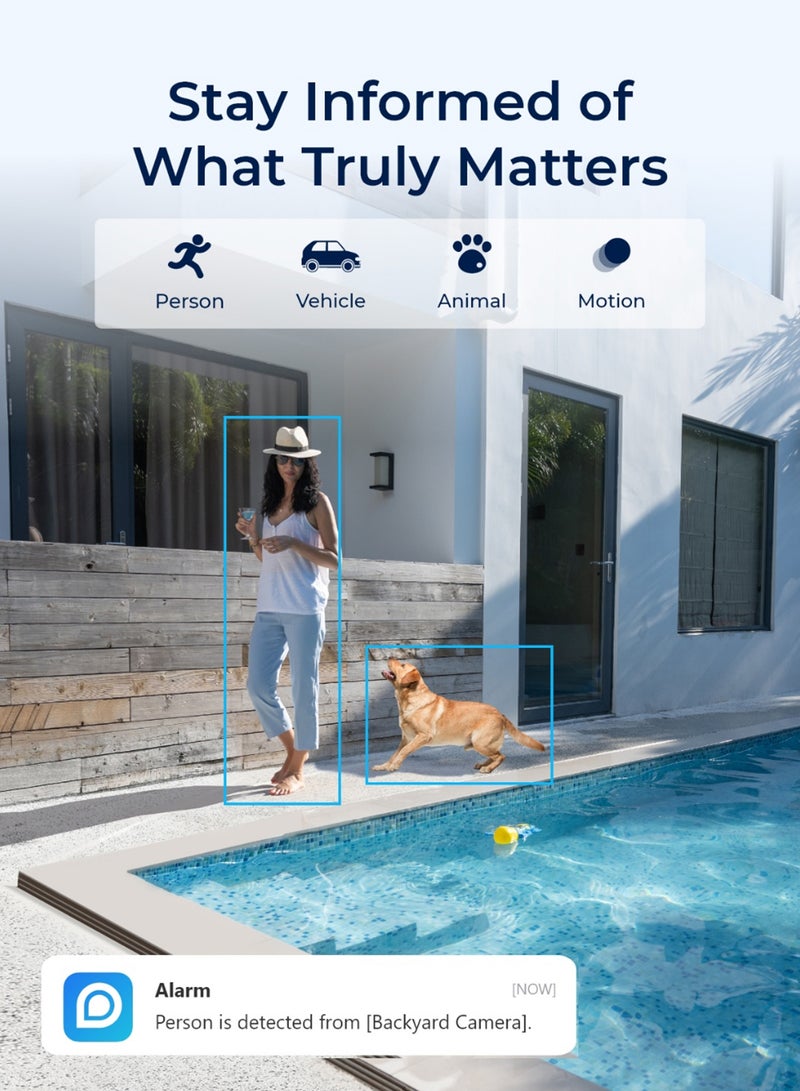 Argus PT Ultra, 4K Security Camera, Wireless Outdoor Camera, 360° Pan & Tilt, 2.4/5 GHz Dual Band Wi-Fi, Smart Detection, No Monthly Fee, 6W Solar Panel Compatible (Not Included)