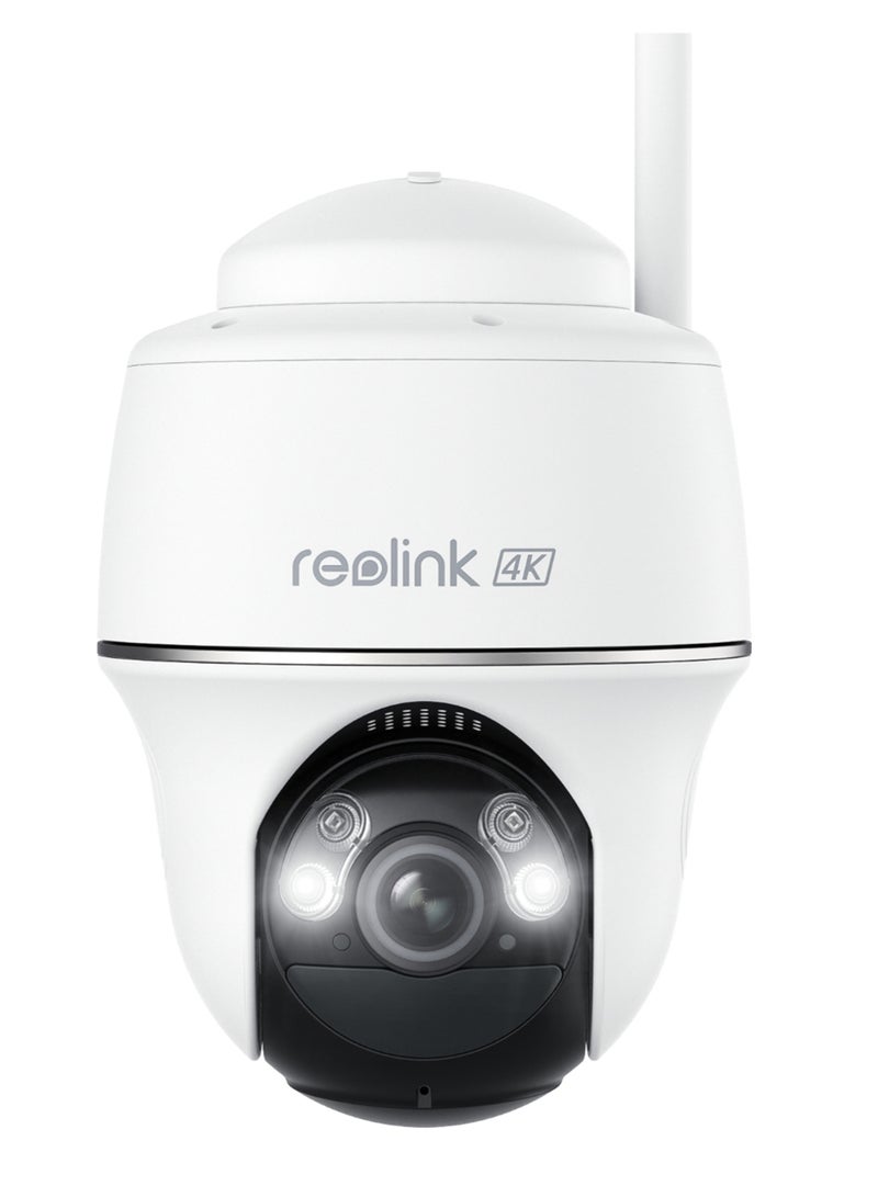 Argus PT Ultra, 4K Security Camera, Wireless Outdoor Camera, 360° Pan & Tilt, 2.4/5 GHz Dual Band Wi-Fi, Smart Detection, No Monthly Fee, 6W Solar Panel Compatible (Not Included)