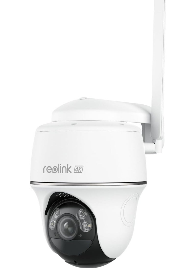 4K Cellular Security Camera, 3G/4G LTE No WiFi Wireless Outdoor Camera, 4K Live Video, 360° Full Cover, Color Night Vision, Smart Person/Vehicle/Pet Detection, GO PT Ultra