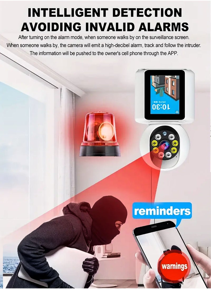 Home Office Security Camera – Full HD 1080P WiFi Surveillance, Two-Way Video Calling, 350° Motion Detection, Night Vision, and 32GB Storage Card