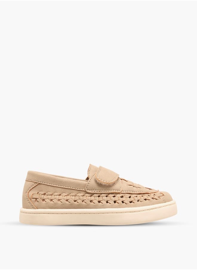 Boys Weave Textured Loafers With Hook And Loop Closure Ramadan Collection