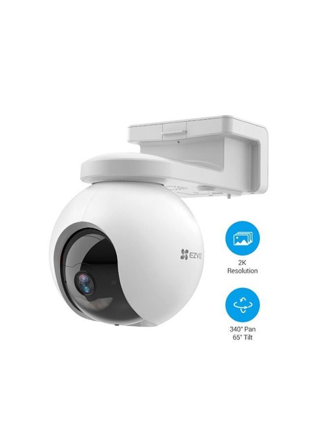 EZVIZ CB8 Security Camera, 2K Wifi Camera CCTV with Battery, Outdoor Wire-free IP Camera with Two-way Audio, Waterproof, PIR, Smart Human Motion Detection, 360° View, Work with Solar Panel & Alexa