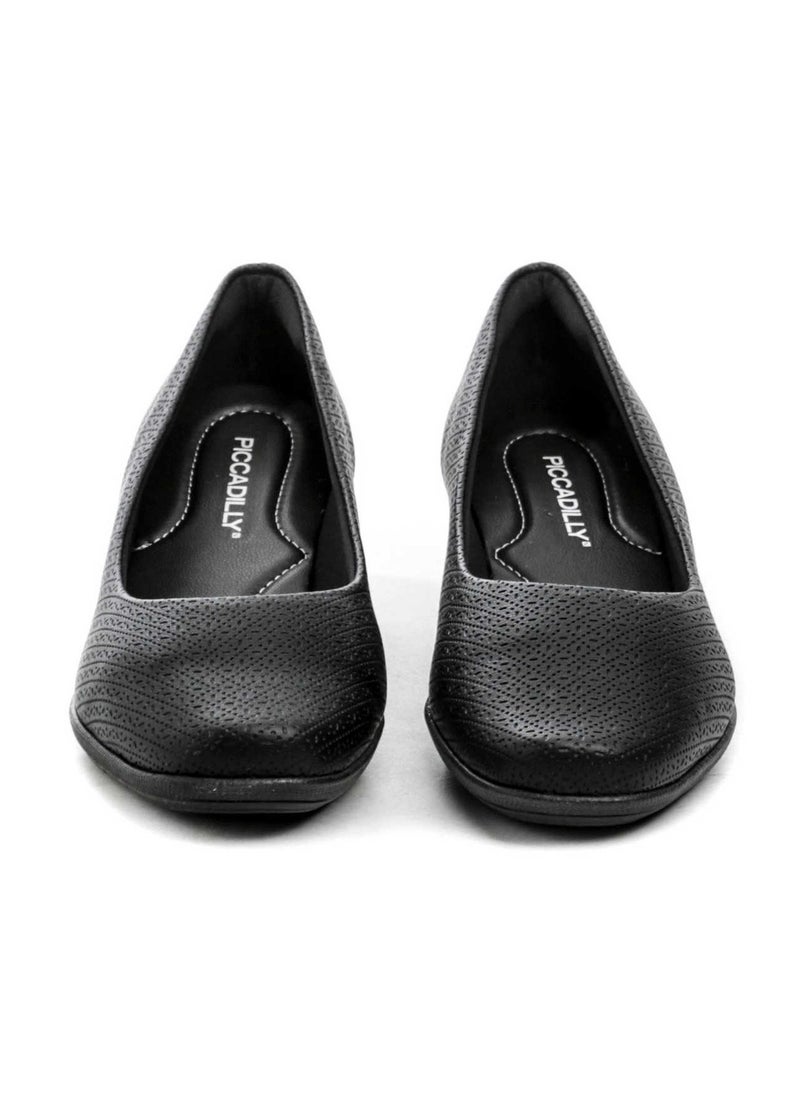 WOMEN'S BUSINESS COURT WEDGE HEELS (1.5 INCH) - BLACK - MADE IN BRAZIL