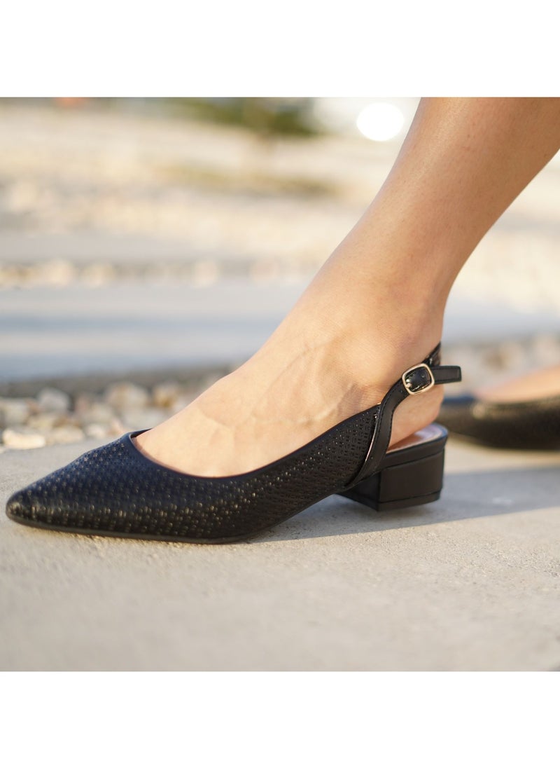 Women Low-Heeled Shoes | Closed Pointed Toe Platform, Comfortable, Casual Dress Heels for Girls & Ladies | Premium Comfy Women's Fashion Shoes for Work, Bride Wedding Dress Shoes