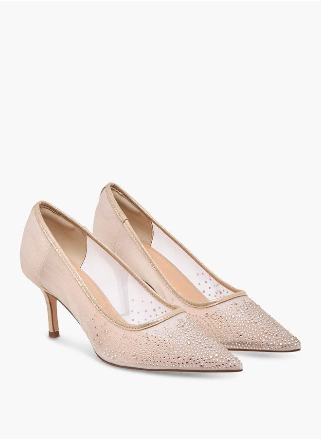 Women's Embellished Pointed Toe Pumps with Stiletto Heels Ramadan Collection