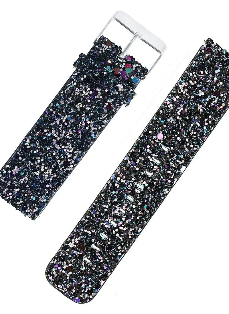 Glitter Bling Leather Strap for Samsung Galaxy Watch 3 Gear S3 Band for Huawei GT 2 3 Wristband 22mm