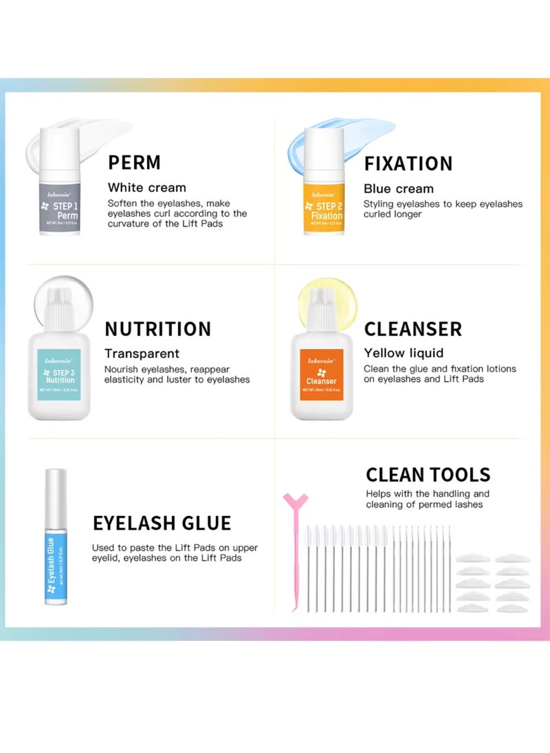 Eyelash Lifting Kit Long Lasting Styling Eyelash Lift and Perm Kit for Home and Professional Use Lash Lift and Curl Kit Lifting and Curling for Eyelashes Easy Use Lash Lifter Kit