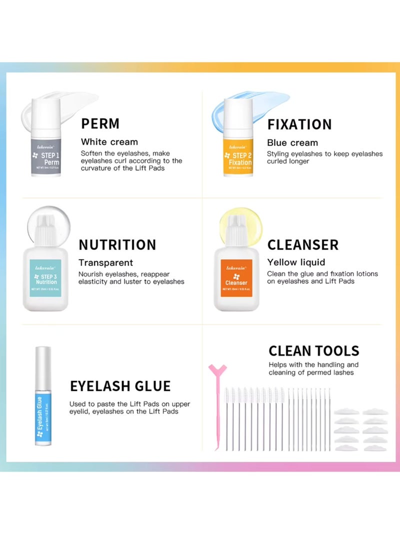 Eyelash Lifting Kit Long Lasting Styling Eyelash Lift and Perm Kit for Home and Professional Use Lash Lift and Curl Kit Lifting and Curling for Eyelashes Easy Use Lash Lifter Kit