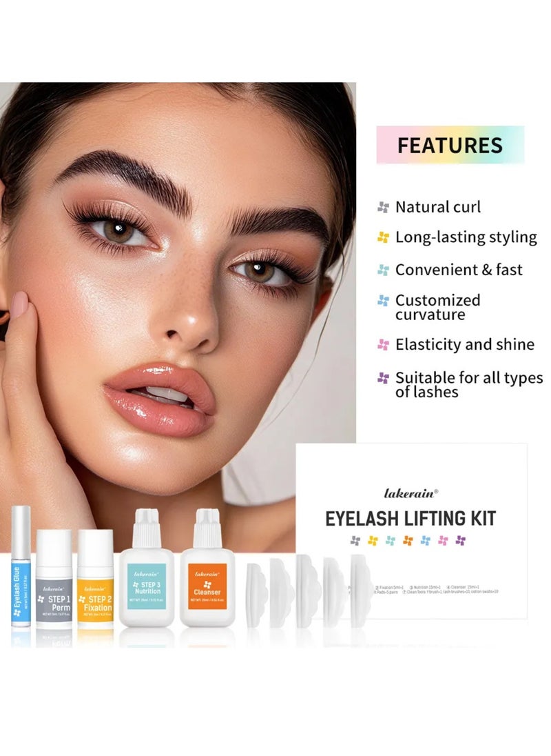 Eyelash Lifting Kit Long Lasting Styling Eyelash Lift and Perm Kit for Home and Professional Use Lash Lift and Curl Kit Lifting and Curling for Eyelashes Easy Use Lash Lifter Kit