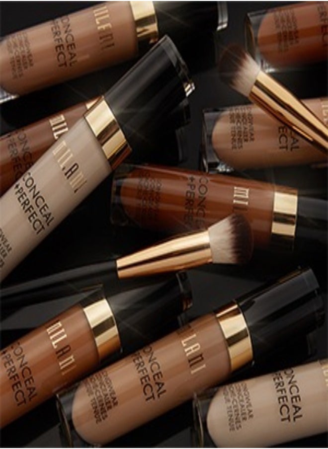 Milani Conceal + Perfect Longwear Concealer in 160 Warm Tan– Full Coverage, Lightweight Formula, 16-Hour Wear, Hydrating and Crease-Proof for Flawless Skin, 0.17 fl oz