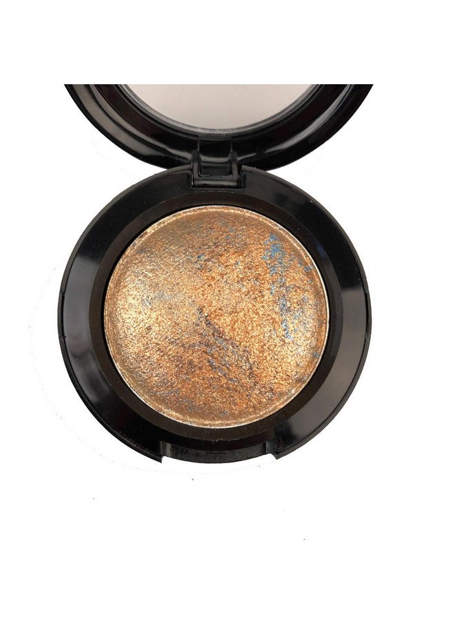 Single Shade Baked Eye Shadow Powder Palette Glitter Makeup Kit In Shimmer 15 Metallic Colors (Dark Copper) 8G/0.28Oz